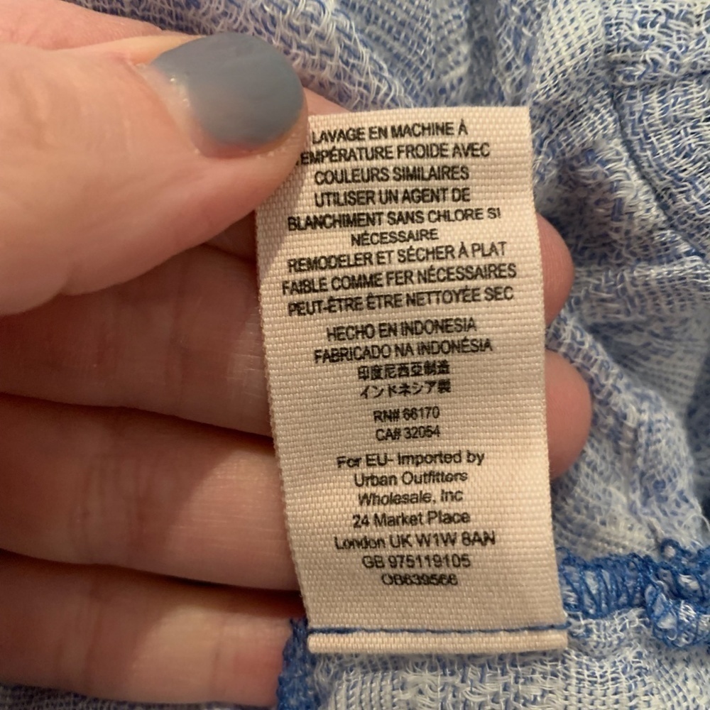 Free People Headed to the Highlands Shirt Blue Small - Picture 6 of 7